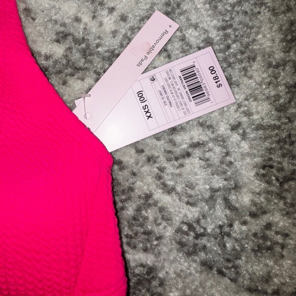 NWT Kona Sol Textured Halter Bikini Top Pink Size XXS (00) - Picture 2 of 3